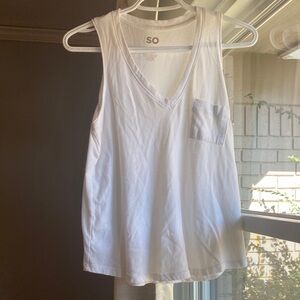 SO Women's Classic White Tank Top